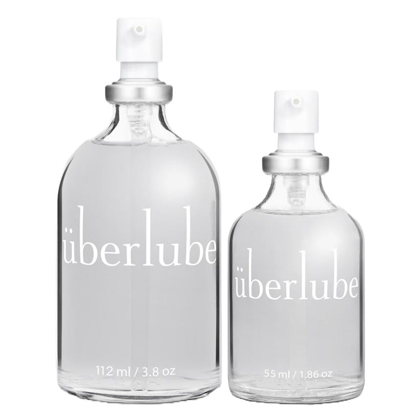 uberlube luxury silicone lubricant 112ml and 55ml glass bottles Hauptbild